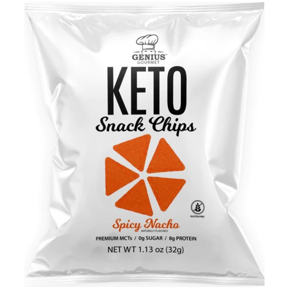 GENIUS GOURMET: Keto Chips Spicy Nacho, 1.13 oz - #tag1# - #tag2#