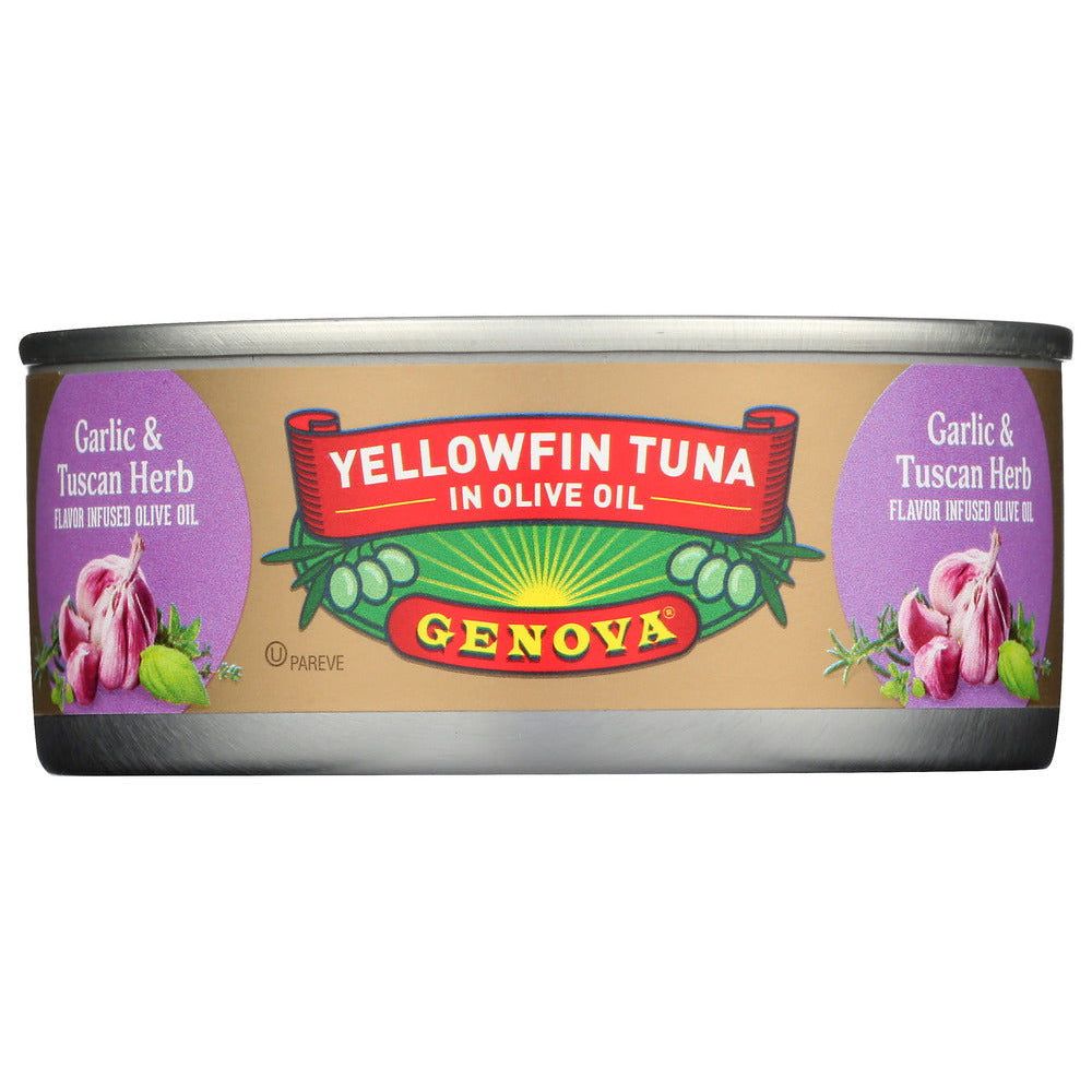 GENOVA: Tuna Yellowfin Garlic Herb Olive Oil, 5 oz - #tag1# - #tag2#