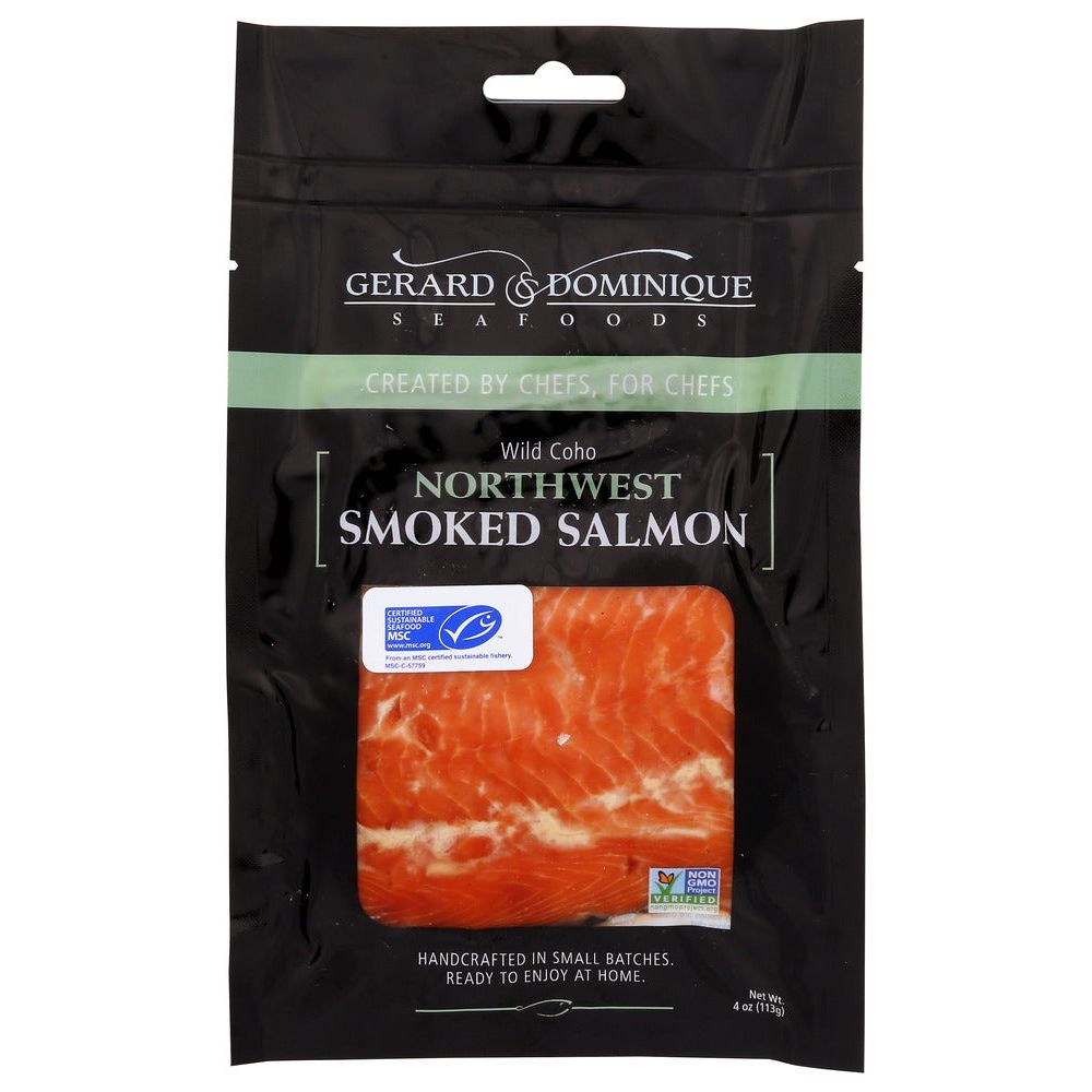 GERARD & DOMINIQUE: Smoked Wild Coho Trad, 4 oz - #tag1# - #tag2#