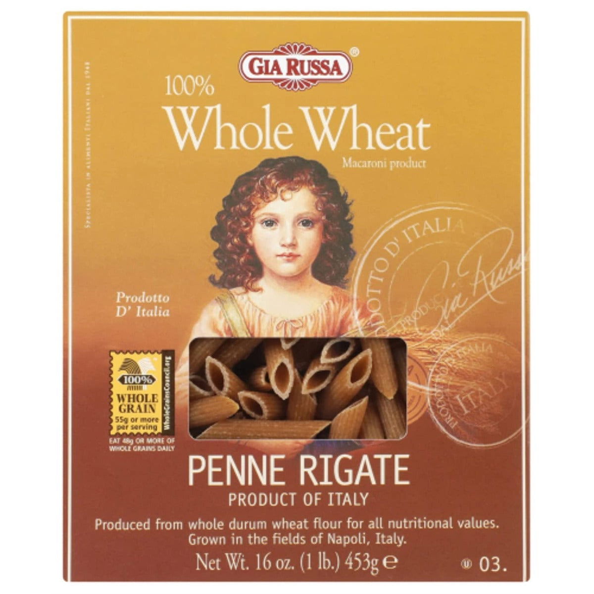 GIA RUSSA: Whole Wheat Penne Rigate, 16 oz - #tag1# - #tag2#
