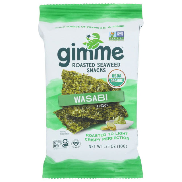 GIMME: Roasted Seaweed Snacks Wasabi, 0.35 oz - #tag1# - #tag2#