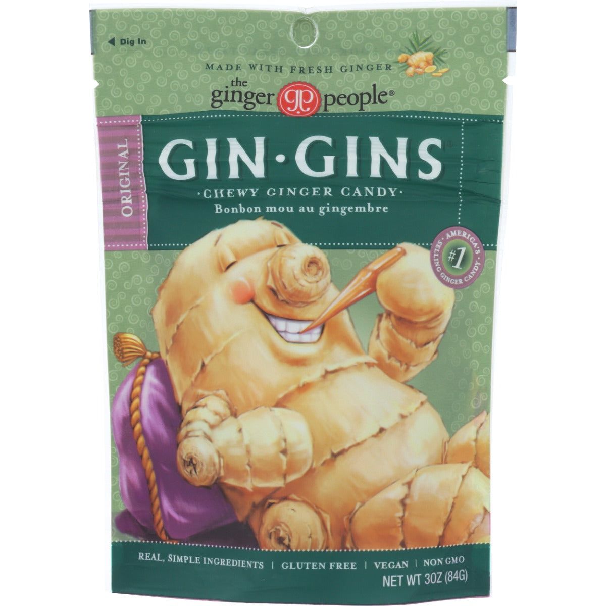 GINGER PEOPLE: Gin Gins Original Ginger Chews, 3 oz - #tag1# - #tag2#