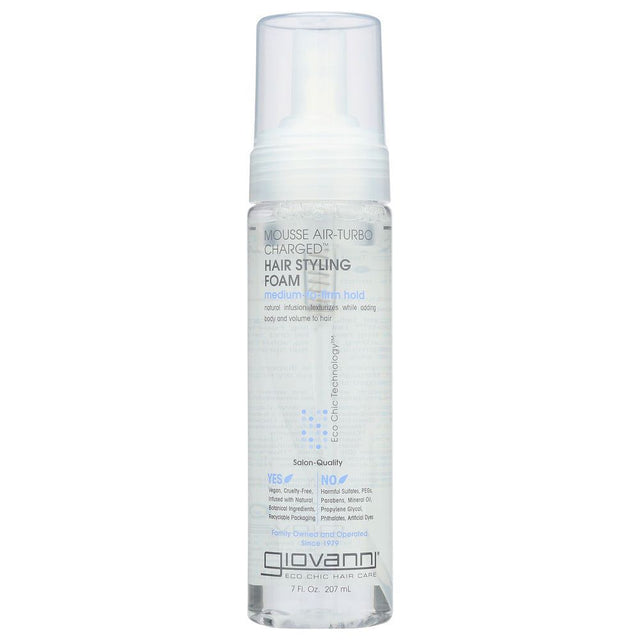 GIOVANNI COSMETICS: Mousse Air Turbo Charged Hair Styling Foam, 7 oz - #tag1# - #tag2#