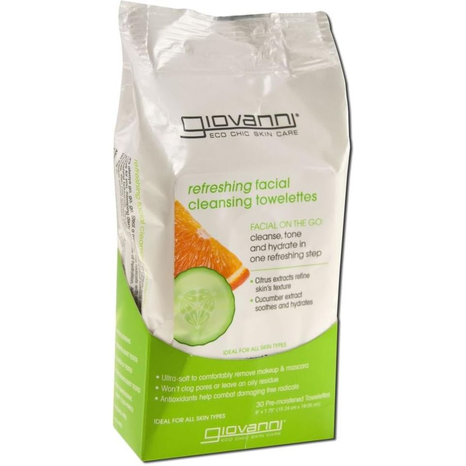 GIOVANNI COSMETICS: Refreshing Facial Cleansing Towelettes, 30 pc - #tag1# - #tag2#