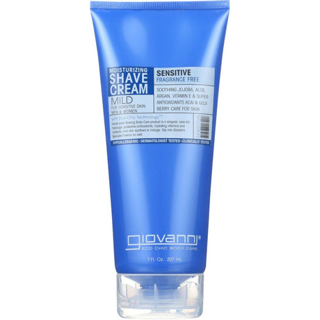 GIOVANNI: Moisturizing Shave Cream Sensitive Skin Men And Women Fragrance Free, 7 oz - #tag1# - #tag2#
