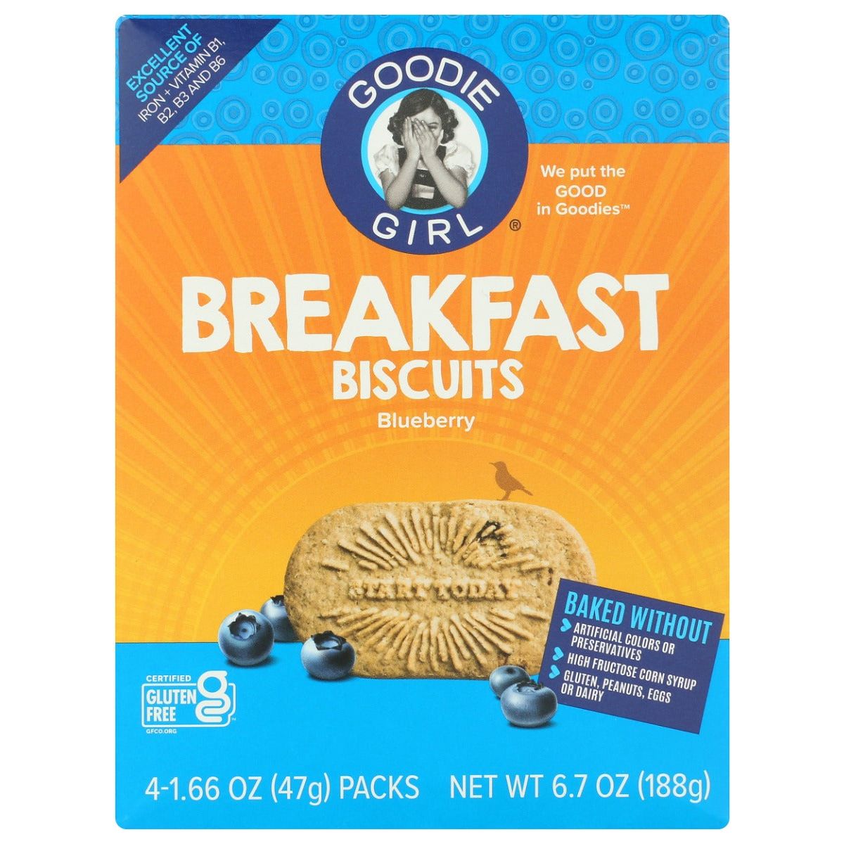 GOODIE GIRL: Biscuit Brkfst Blueberry, 6.64 oz - #tag1# - #tag2#