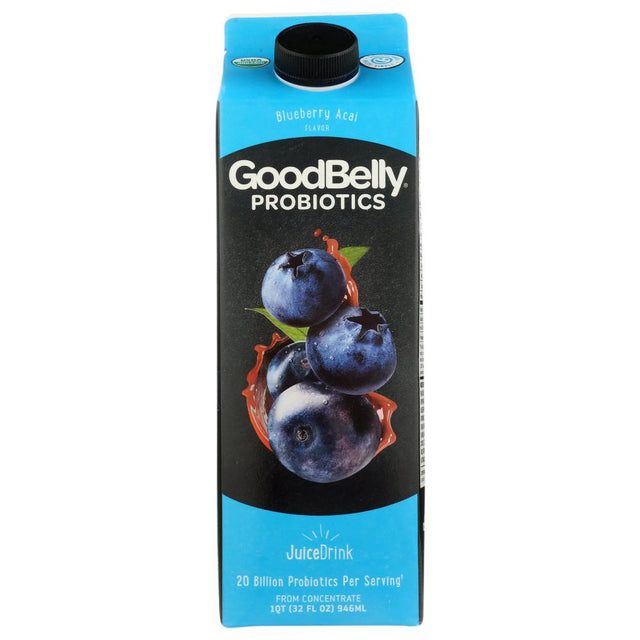 GOOD BELLY: Probiotic Juice Drink Blueberry Acai, 32 oz - #tag1# - #tag2#