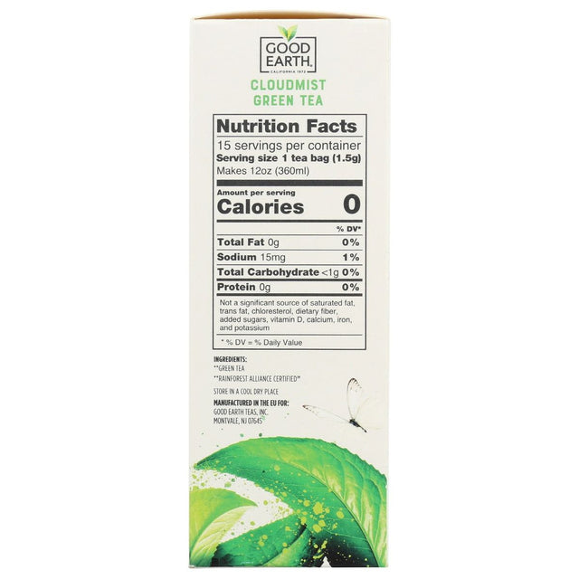 GOOD EARTH: Tea Sensorial Green, 15 bg - #tag1# - #tag2#