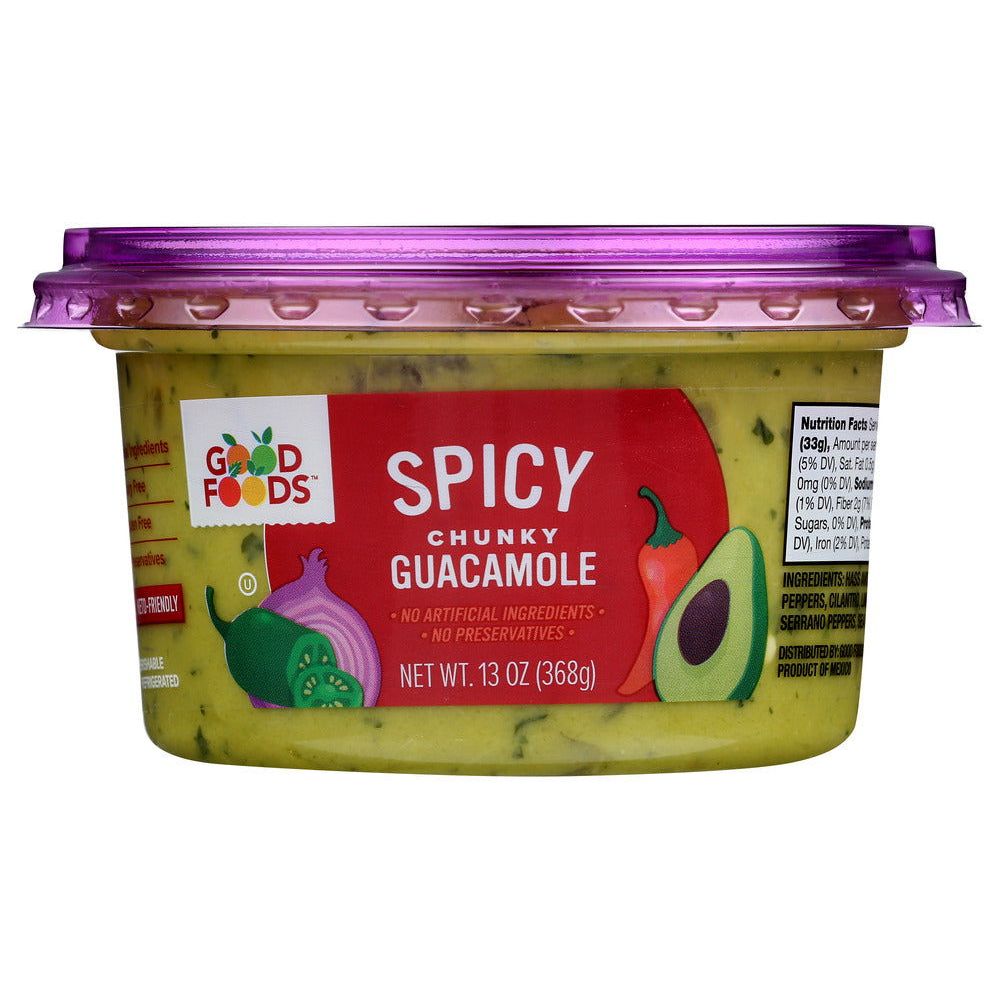 GOOD FOODS: Spicy Chunky Guacamole, 13 oz - #tag1# - #tag2#