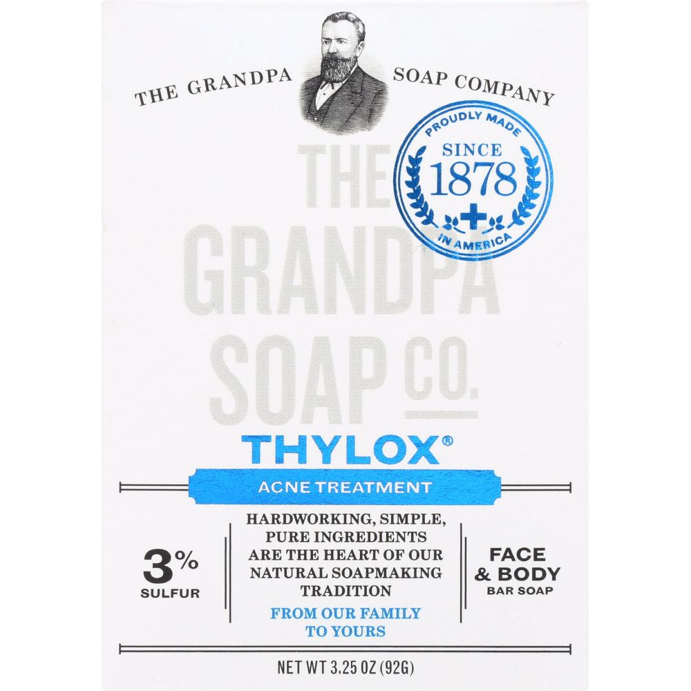 GRANDPA'S: Bar Soap Thylox Acne Treatment with Sulfur, 3.25 oz - #tag1# - #tag2#