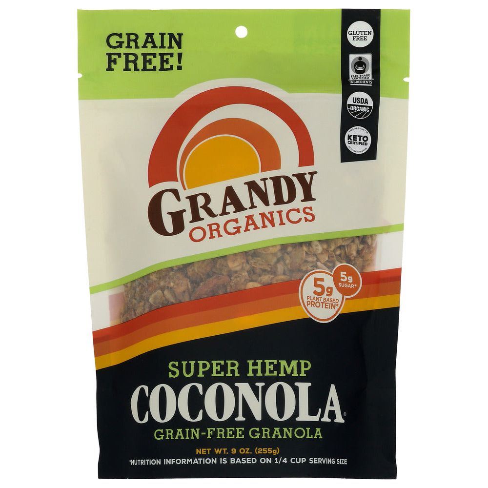 GRANDY OATS: Super Hemp Blend Coconola Grain Free Granola, 9 oz - #tag1# - #tag2#
