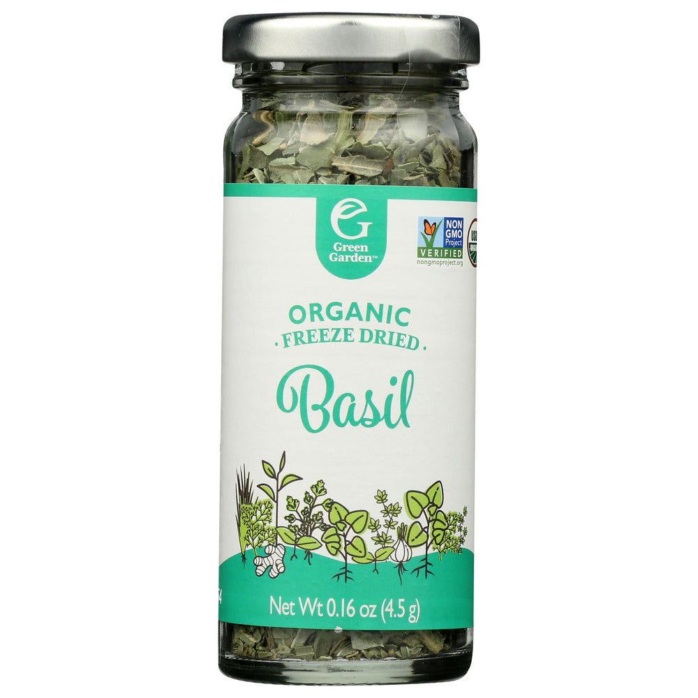 GREEN GARDEN: Organic Basil Freeze Dried Herbs, .16 oz - #tag1# - #tag2#