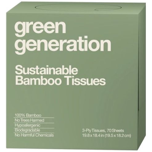 GREEN GENERATION: Bamboo Facial Tissue Cube, 70 pc - #tag1# - #tag2#