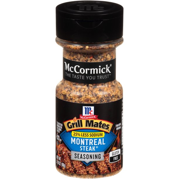 GRILL MATES: 25 Percent Less Sodium Montreal Steak Seasoning, 3.18 oz - #tag1# - #tag2#