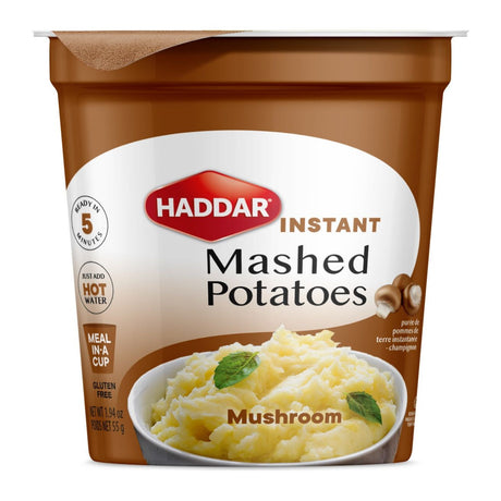 HADDAR: Mushroom Instant Mashed Potato Cups, 1.94 oz - #tag1# - #tag2#