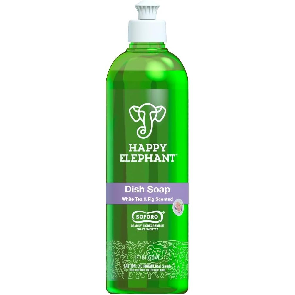 HAPPY ELEPHANT: Dish Soap White Tea Fig, 16 fo - #tag1# - #tag2#
