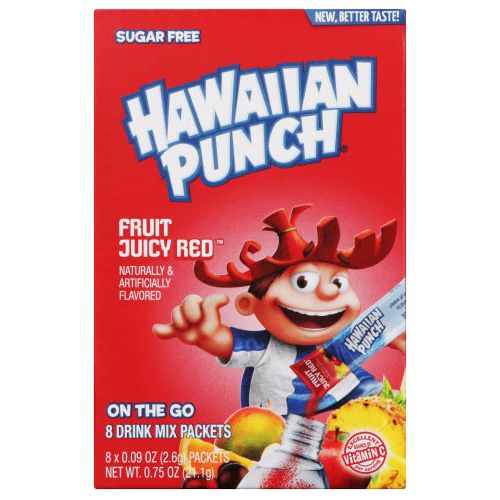 HAWAIIAN PUNCH: Fruit Juicy Red On The Go 8 Drink Mix Packets, 0.75 oz - #tag1# - #tag2#