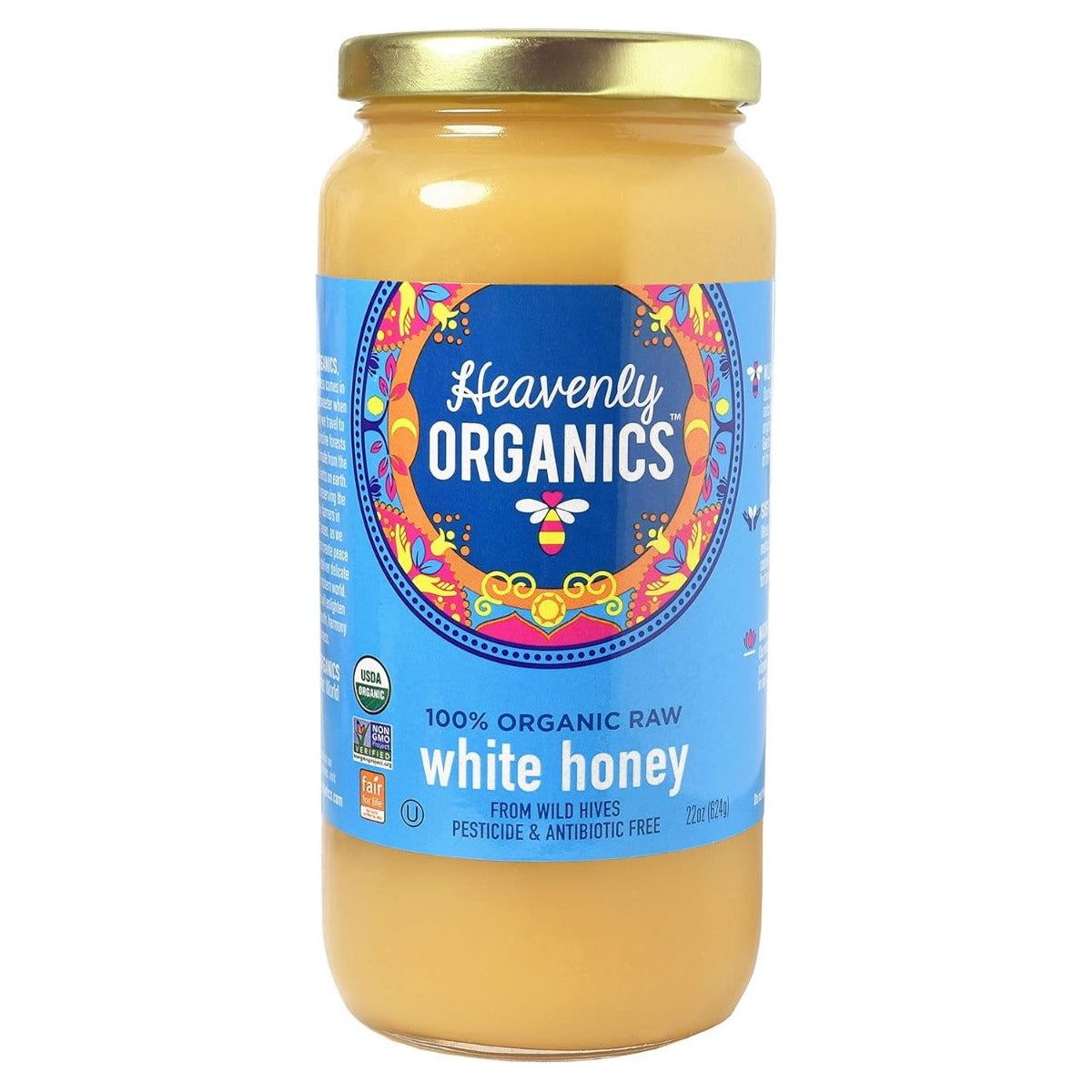 HEAVENLY ORGANICS: White Honey, 22 oz - Sunshine Co Op. - #tag1# - #tag2# - #tag3# - #tag4#