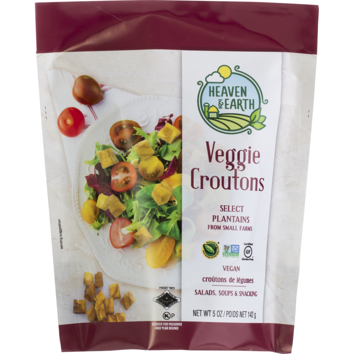 HEAVEN AND EARTH: Veggie Croutons, 5 oz - #tag1# - #tag2#