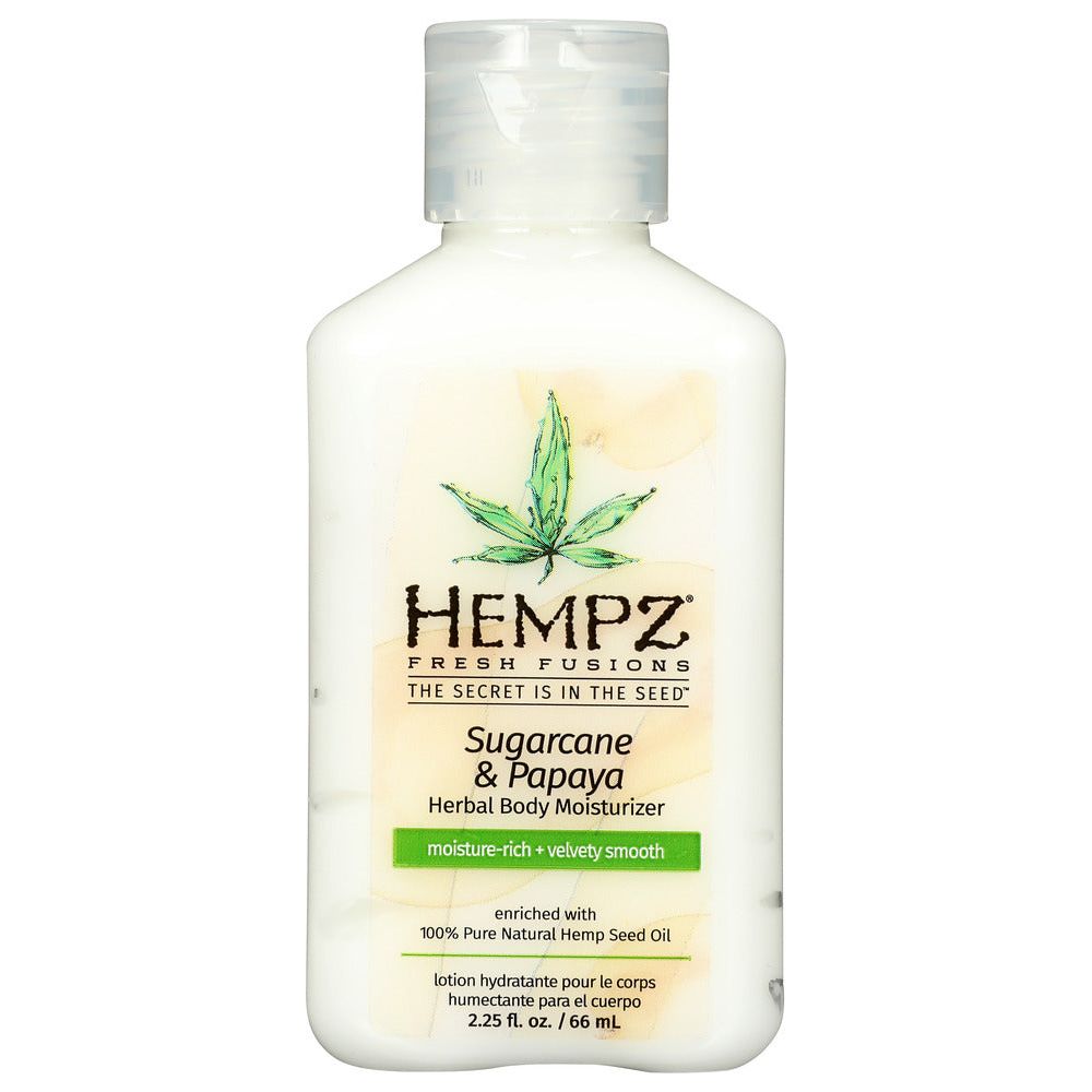 HEMPZ: Travel-Size Sugarcane & Papaya Herbal Body Moisturizer, 2.25 oz - #tag1# - #tag2#