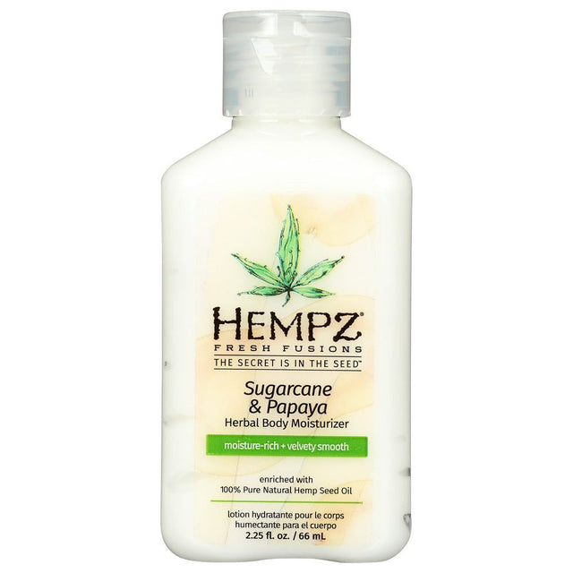 HEMPZ: Travel-Size Sugarcane & Papaya Herbal Body Moisturizer, 2.25 oz - #tag1# - #tag2#