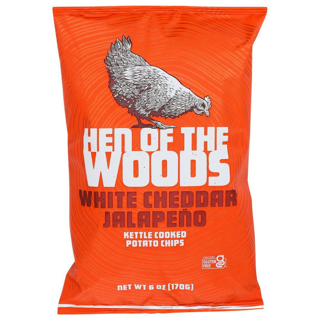 HEN OF THE WOODS: White Cheddar Jalapeno Chips, 6 oz - #tag1# - #tag2#