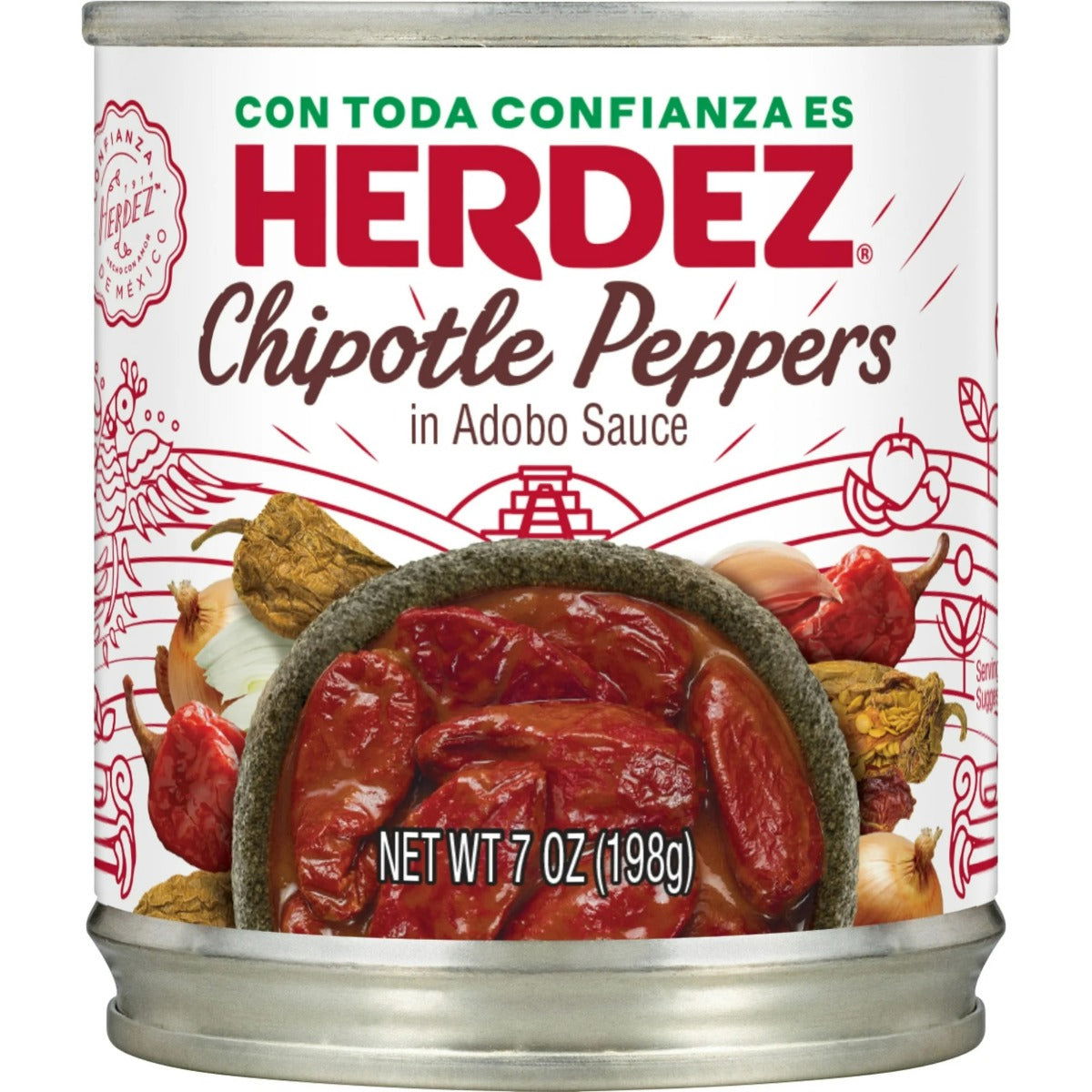 HERDEZ: Chipotle Peppers in Adobo Sauce, 7 oz - Sunshine Co Op. - #tag1# - #tag2# - #tag3# - #tag4#