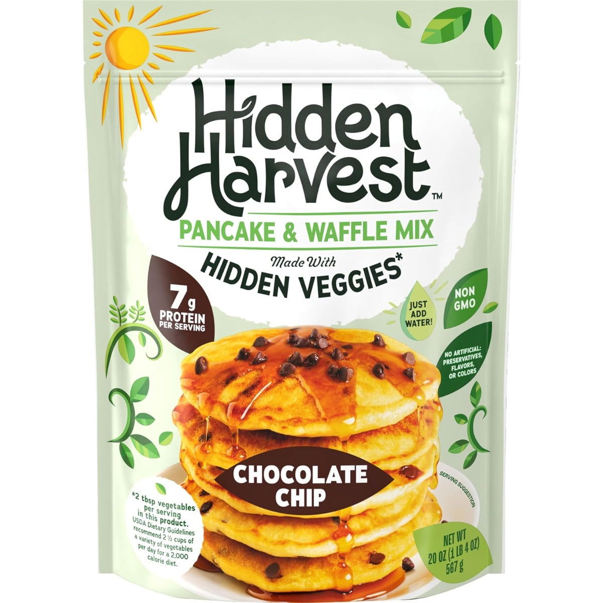 HIDDEN HARVEST: Chocolate Chip Pancake And Waffle Mix, 20 oz - #tag1# - #tag2#