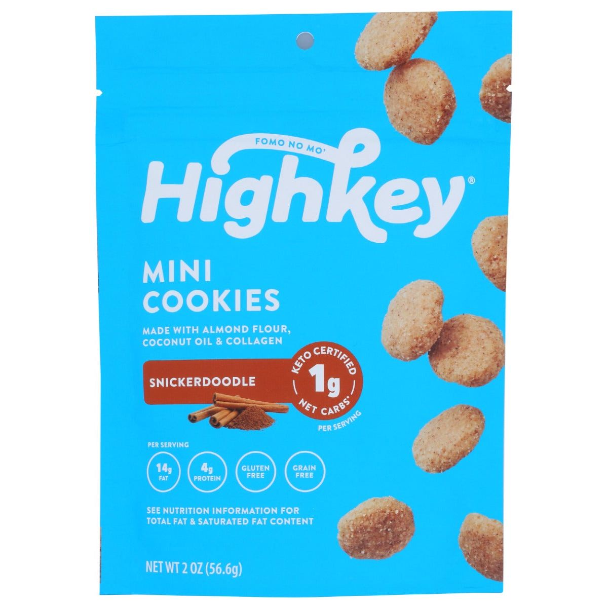HIGH KEY SNACKS: Mini Cookies Snickerdoodle, 2 oz - #tag1# - #tag2#