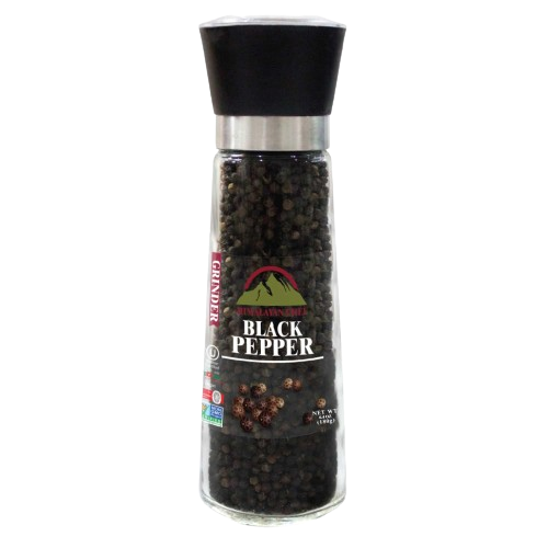 HIMALAYAN CHEF: Black Pepper Whole Large Glass Grinder, 6.4 oz - Sunshine Co Op. - #tag1# - #tag2# - #tag3# - #tag4#