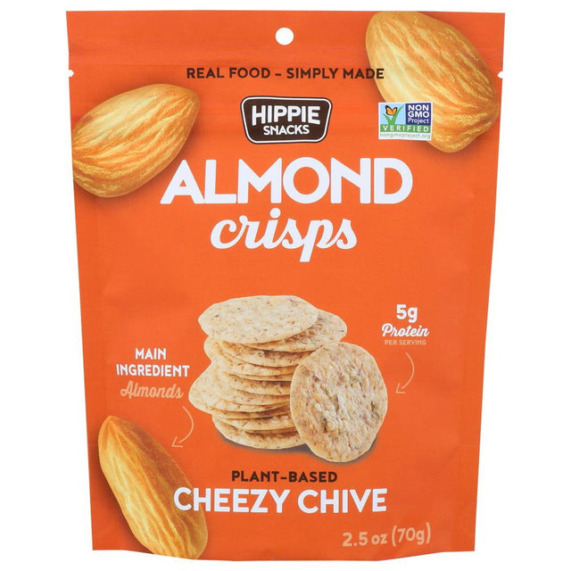 HIPPIE SNACKS: Almond Crisps Cheezy Chive, 2.5 oz - #tag1# - #tag2#