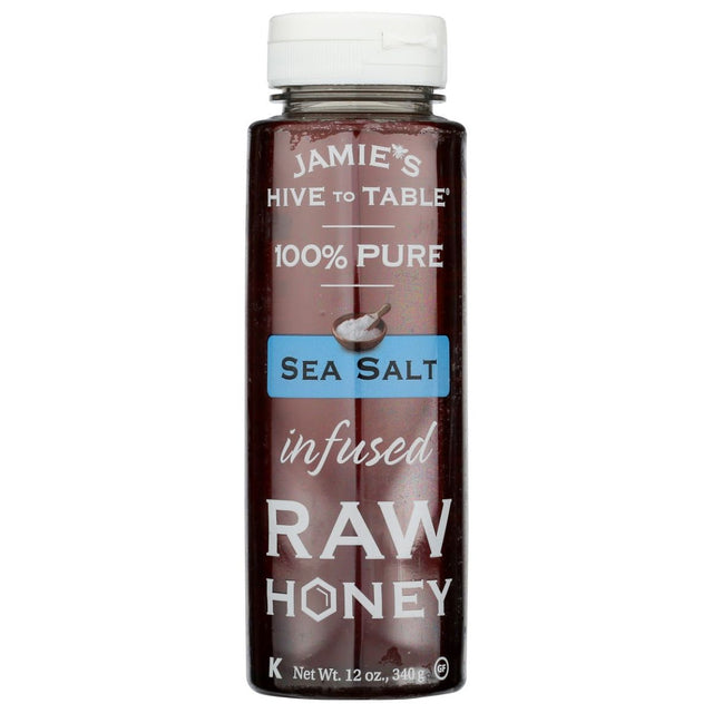 HIVE TO TABLE HONEY FARMS: Pure Sea Salt Infused Raw Honey, 12 oz - #tag1# - #tag2#