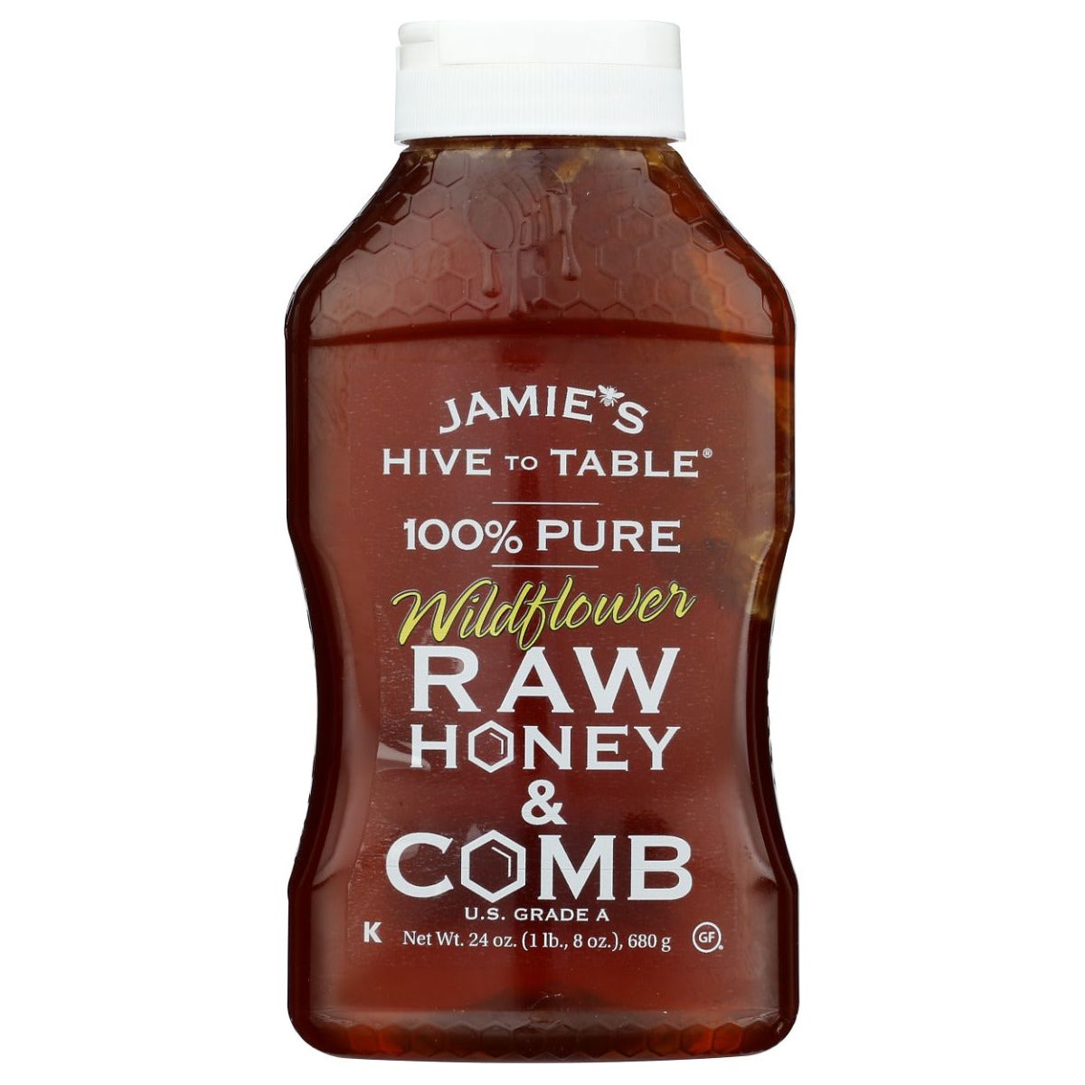 HIVE TO TABLE HONEY FARMS: Pure Wildflower Raw Honey and Comb, 24 oz - #tag1# - #tag2#