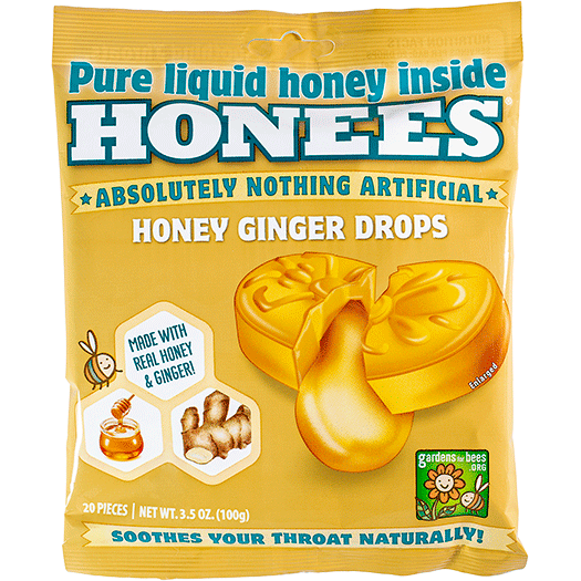HONEES: Honey Ginger Drops, 3.5 oz - #tag1# - #tag2#