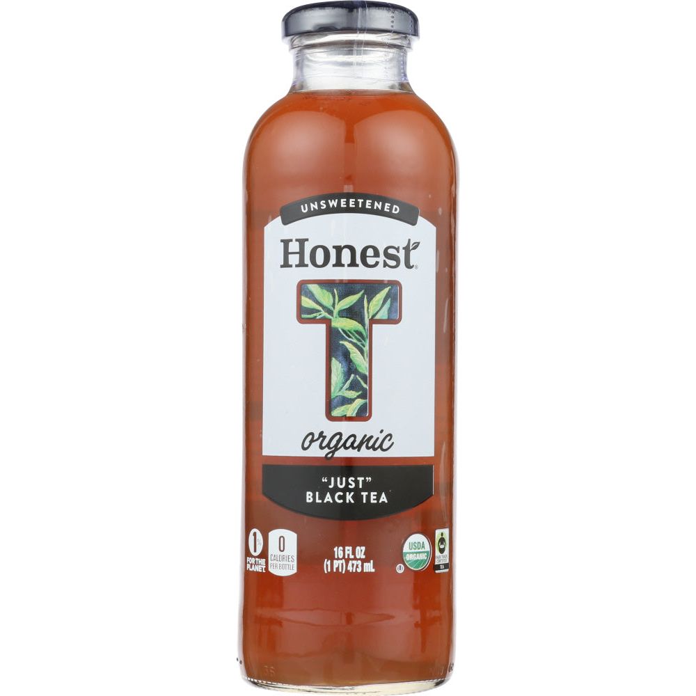 HONEST TEA: Organic Unsweetened Just Black Tea, 16 oz - #tag1# - #tag2#