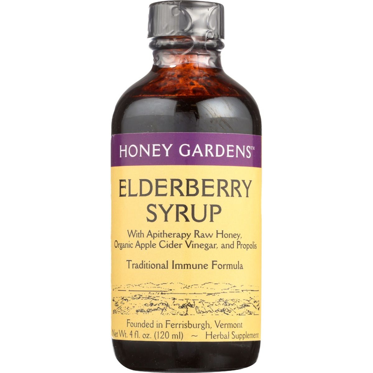 HONEY GARDEN: Elderberry and Honey Syrup, 4 fo - #tag1# - #tag2#