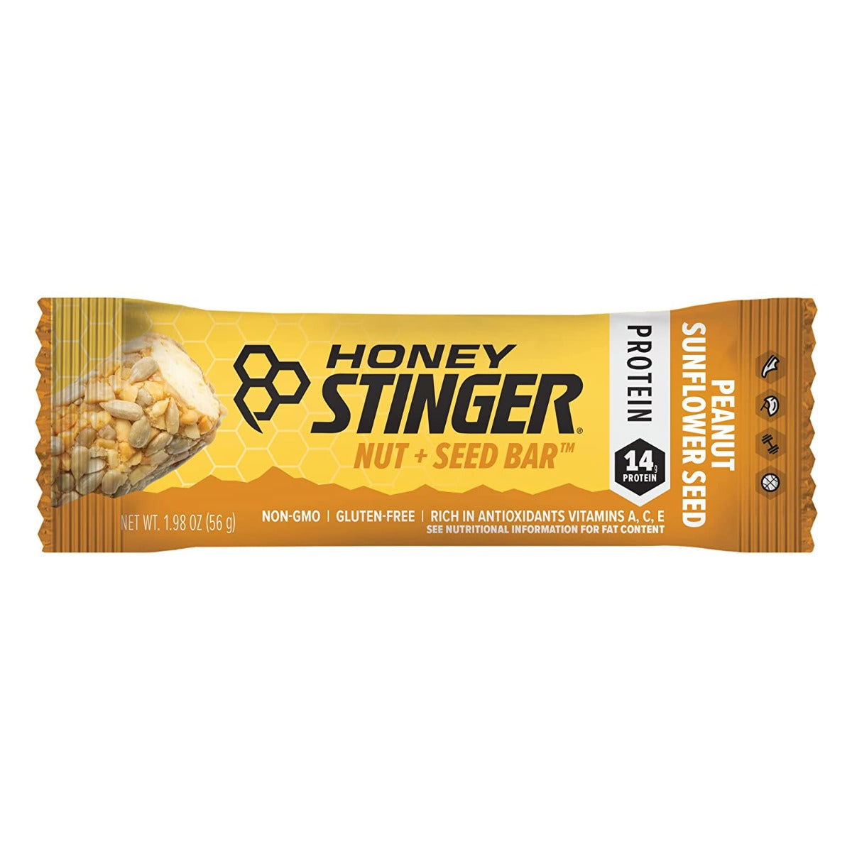 HONEY STINGER: Peanut Sunflower Seed Bar, 1.98 oz - #tag1# - #tag2#