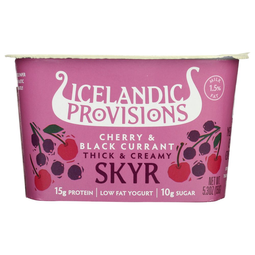 ICELANDIC PROVISIONS: Cherry Black Currant Yogurt, 5.3 oz - #tag1# - #tag2#