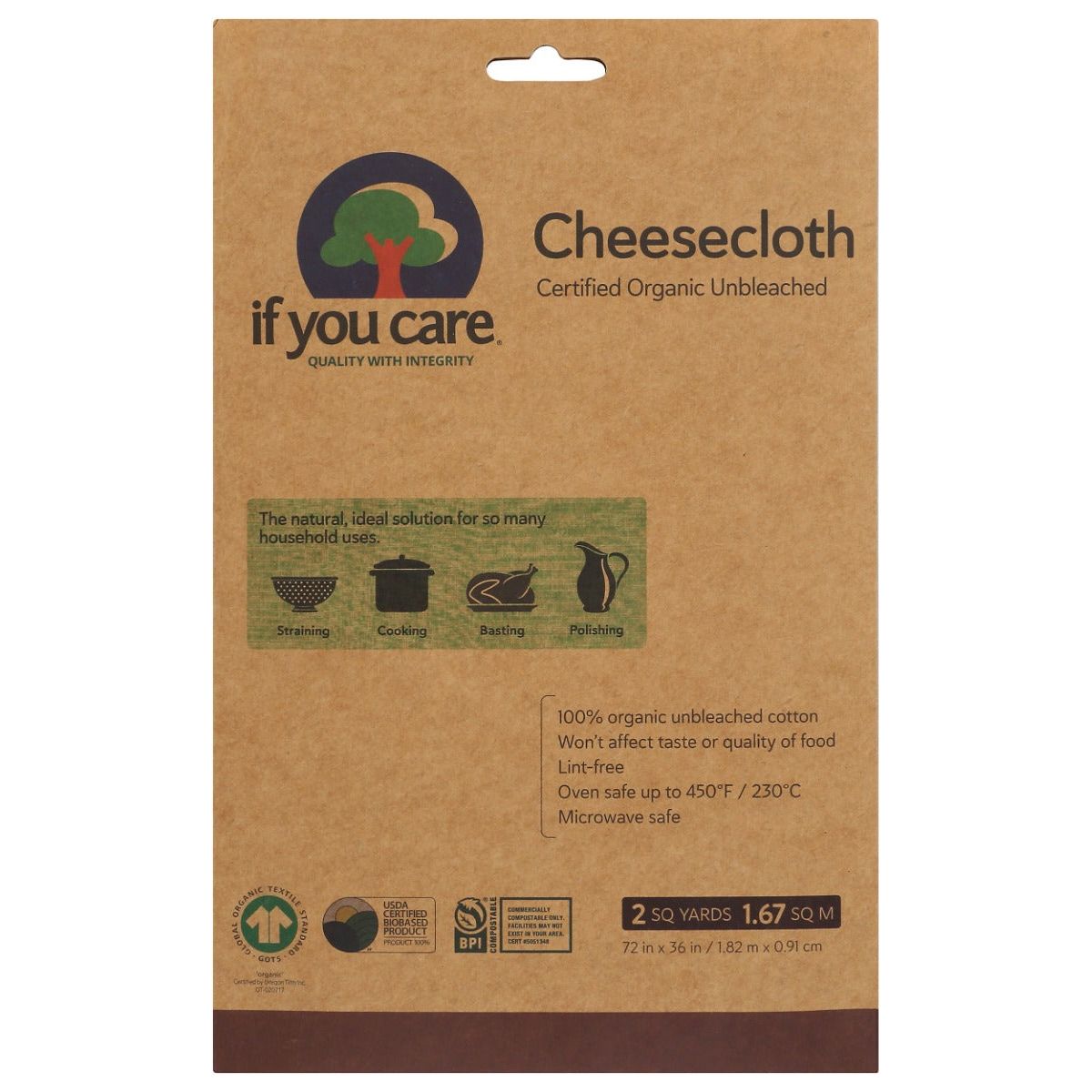 IF YOU CARE: Cheesecloth 2 Square Yards, 1 pc - #tag1# - #tag2#