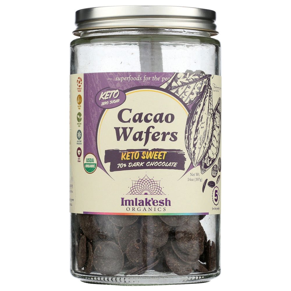 IMLAKESH ORGANICS: Cacao Wafers (Keto Sweet), 14 OZ - #tag1# - #tag2#