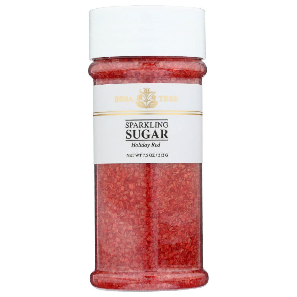 INDIA TREE: Holiday Red Sparkling Sugar, 7.5 oz - #tag1# - #tag2#