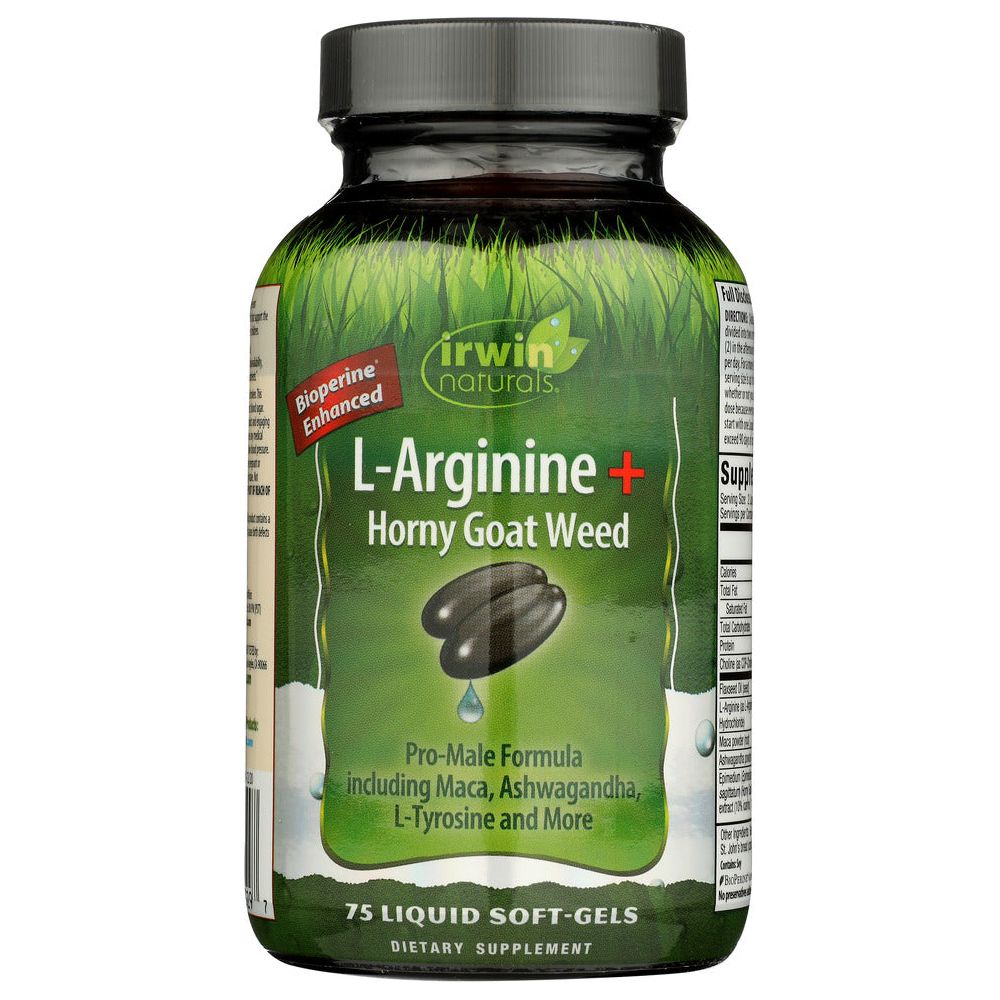 IRWIN NATURALS: L Arginine Horny Goat Weed, 75 sg - #tag1# - #tag2#