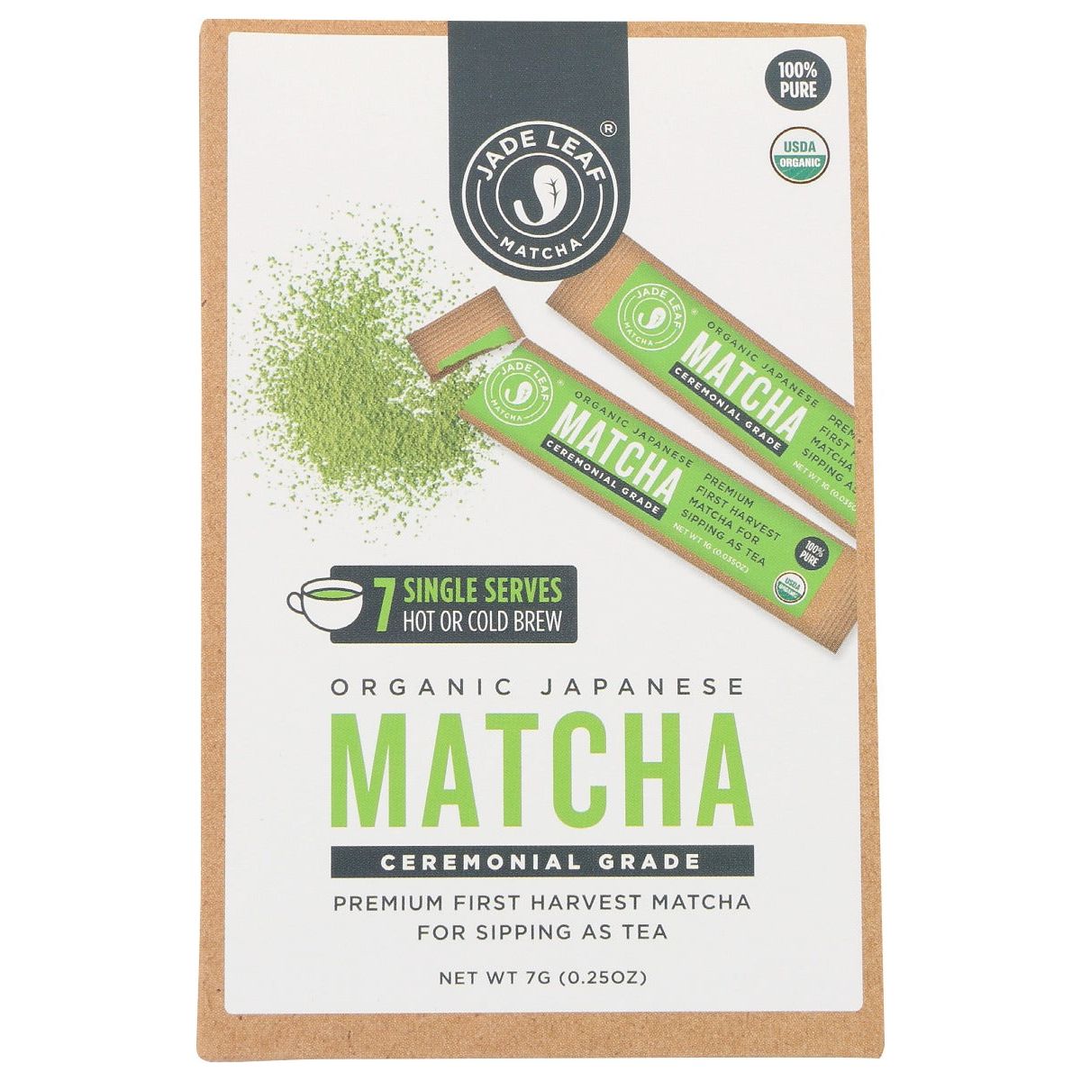 JADE LEAF: Organic Ceremonial Matcha Stick Packs, 0.25 oz - #tag1# - #tag2#