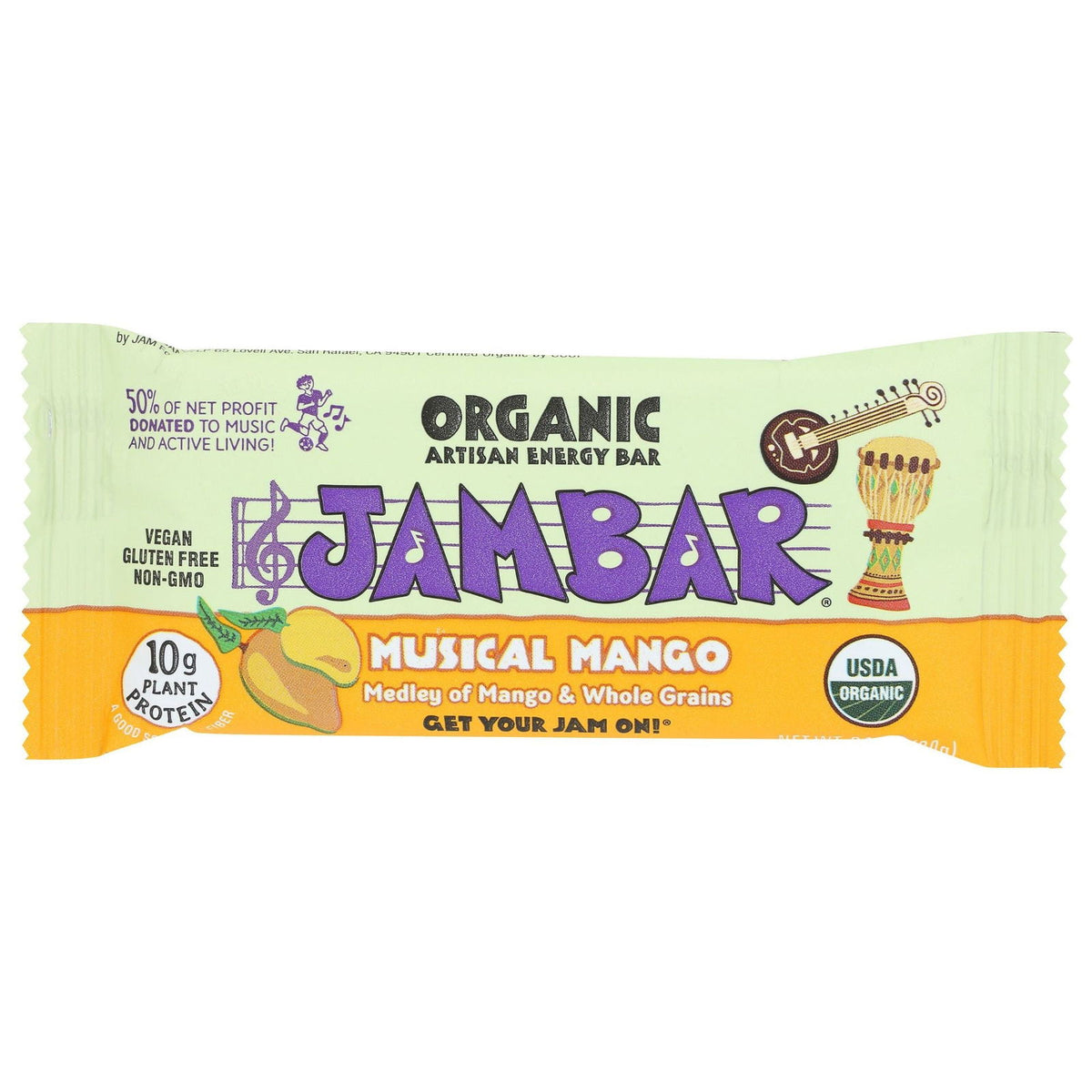 JAMBAR: Organic Musical Mango Energy Bar, 2.12 oz - #tag1# - #tag2#