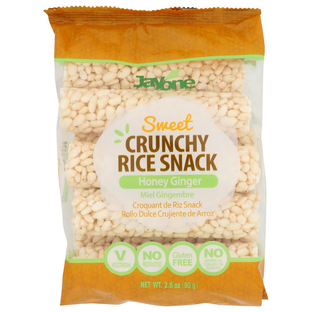 JAYONE: Rice Snack Crunchy Honey Ginger, 2.8 OZ - #tag1# - #tag2#