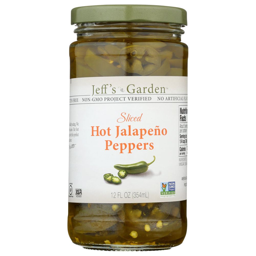 JEFFS GARDEN: Sliced Hot Jalapeño Peppers, 12 fo - #tag1# - #tag2#
