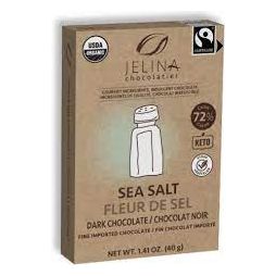 JELINA CHOCOLATIER: Bar Dark Choc Sea Salt, 1.41 oz - #tag1# - #tag2#