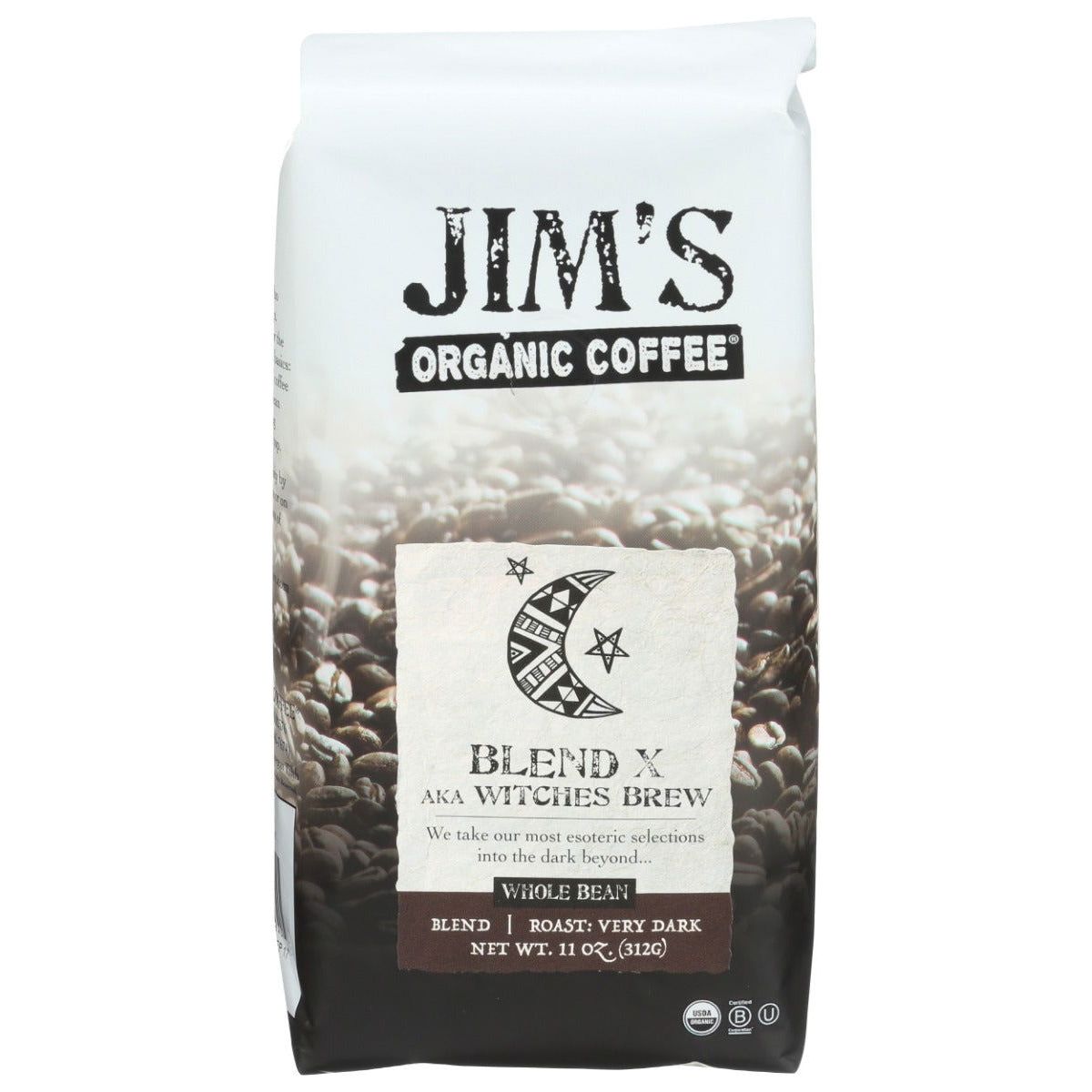JIMS ORGANIC COFFEE: Blend X AKA Witches Brew, 11 oz - Sunshine Co Op. - #tag1# - #tag2# - #tag3# - #tag4#