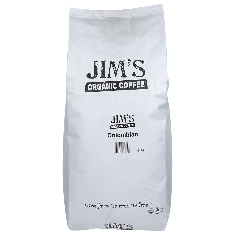 JIMS ORGANIC COFFEE: Organic Colombian Whole Bean Coffee, 5 lb - #tag1# - #tag2#