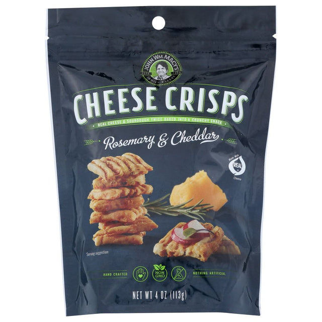 JOHN WM MACYS: Rosemary And Cheddar Cheese Crisps, 4 oz - #tag1# - #tag2#